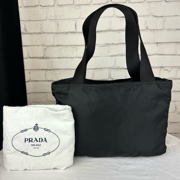Prada black nylon shoulder bag or diaper bag with dust bag - Picture 3 of 16